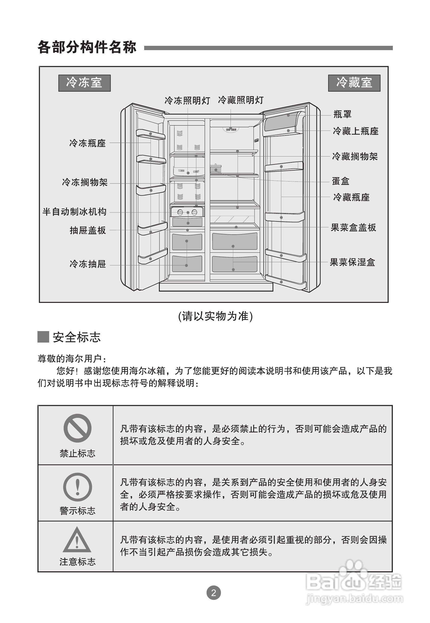 海尔BCD-539SY冰箱使用说明书:[1]