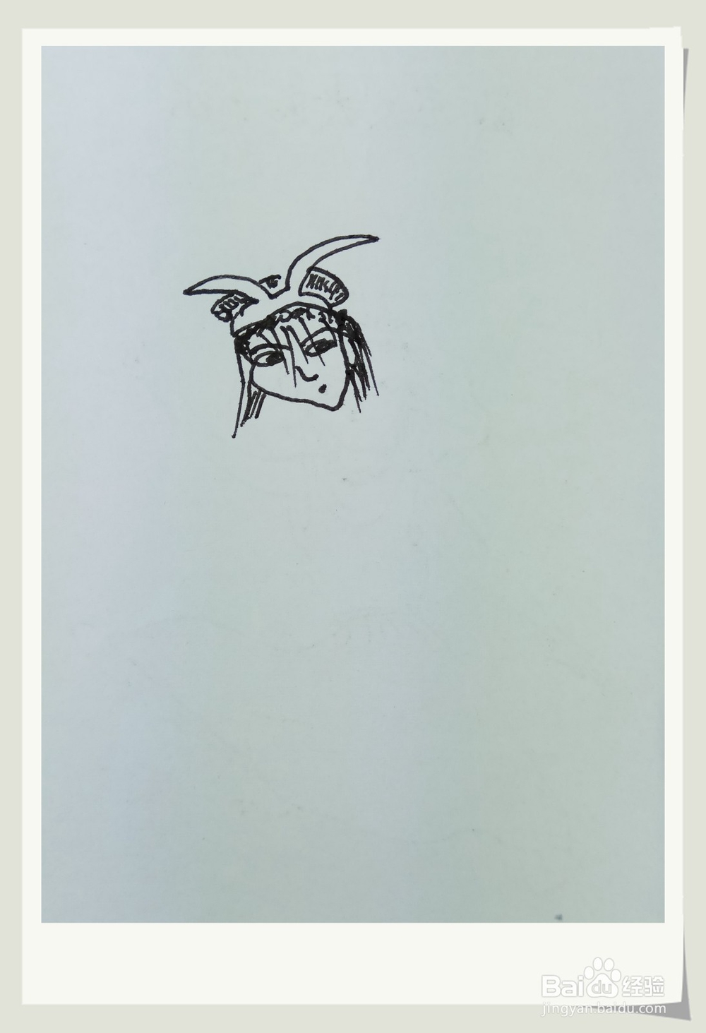怎样画钢笔画“带小羊发夹的女孩”？