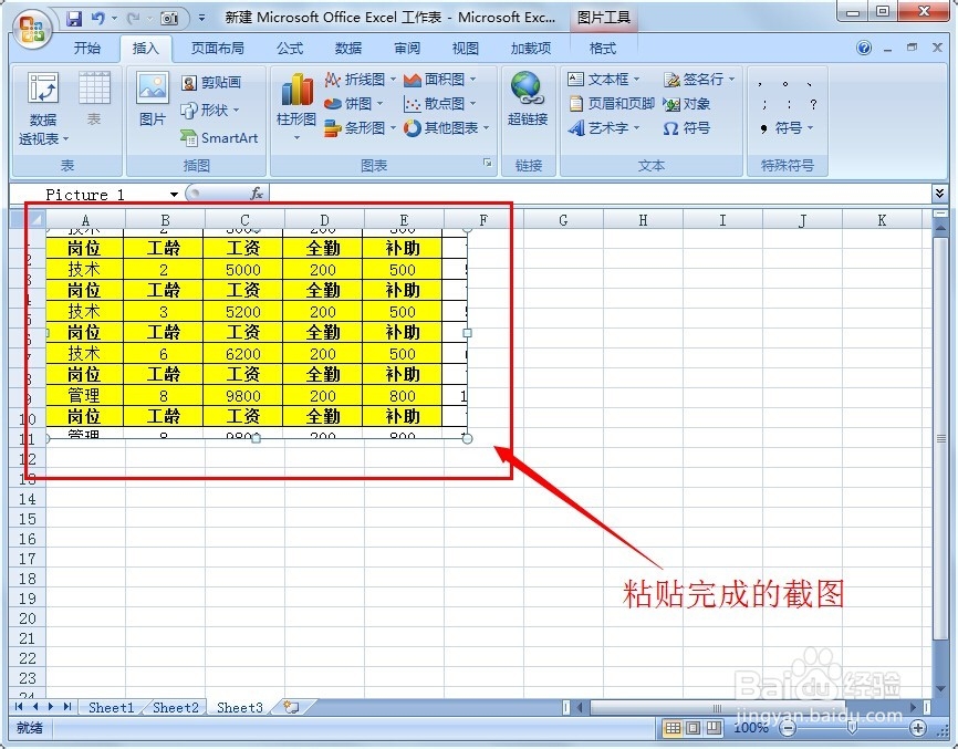 Excel 如何截取表格图片