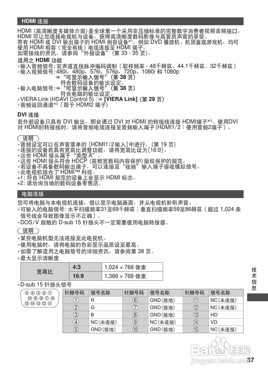 松下TH-L32CH3C等离子彩电使用说明书:[4]