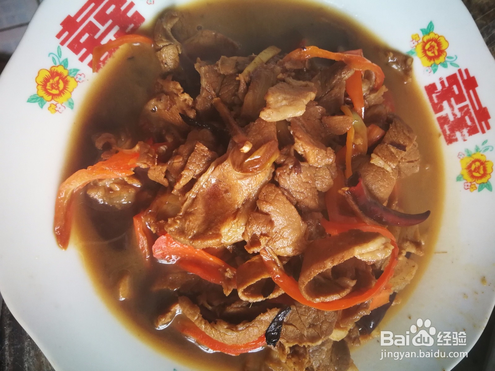 蒜香鲜干红椒肉