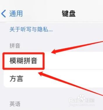如何关闭苹果键盘模糊拼音功能?