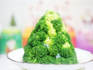 超好看的西兰花土豆泥圣诞树