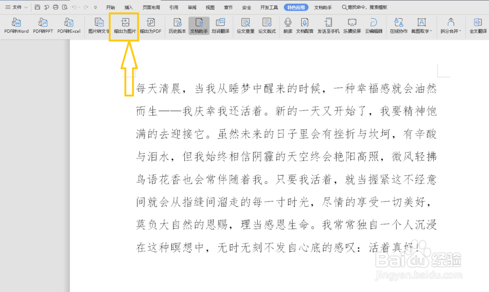 如何将Word文档转换成图片