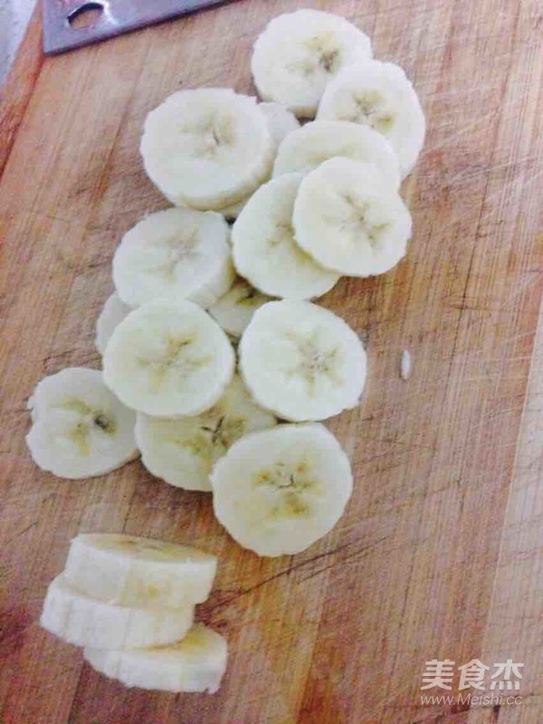 食用油烤香蕉吐司片