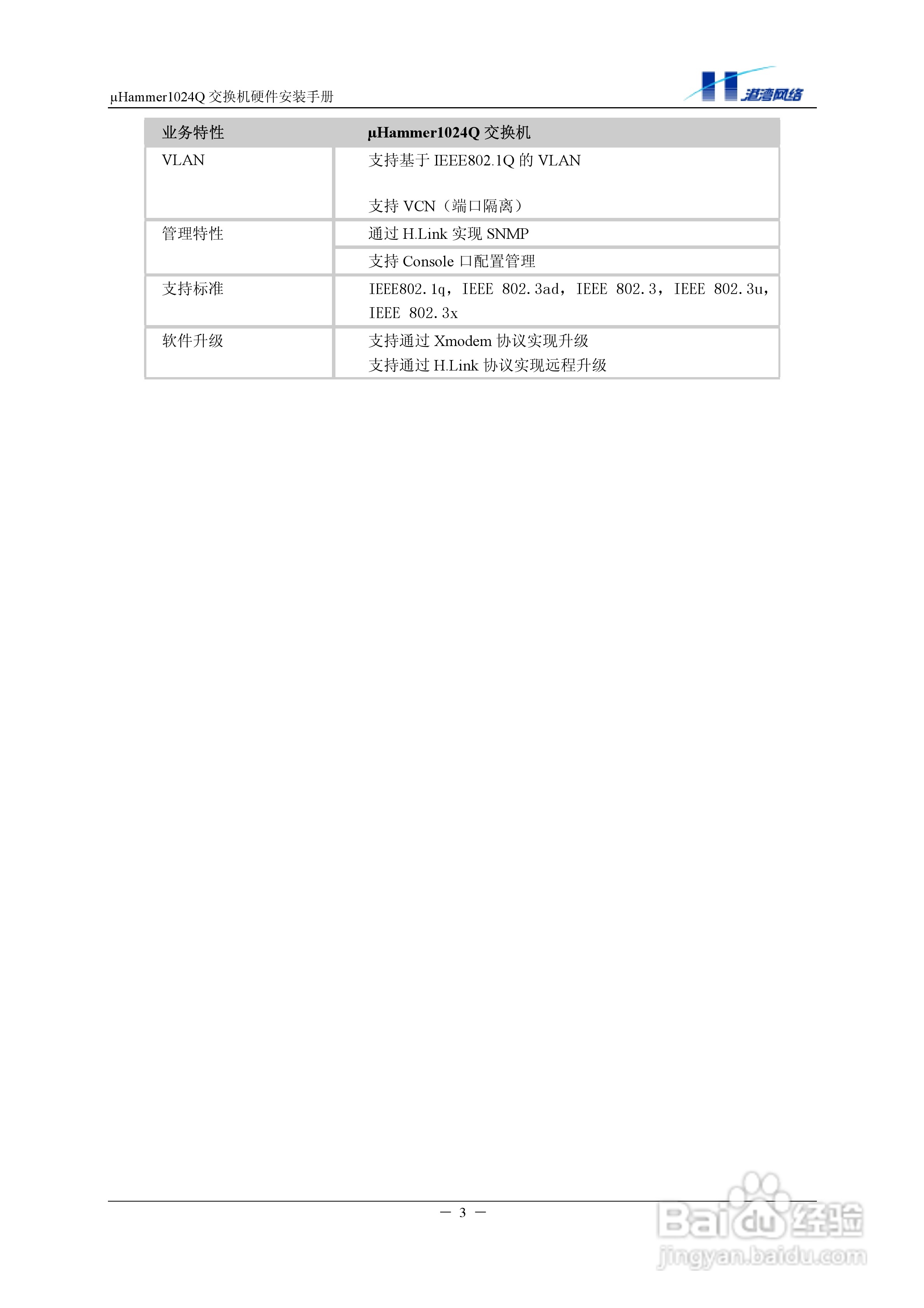 港湾网络交换机Hammer1024Q型说明书:[1]