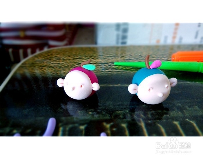 Q版超萌物超轻粘土教程：[6]呆萌苹果妹