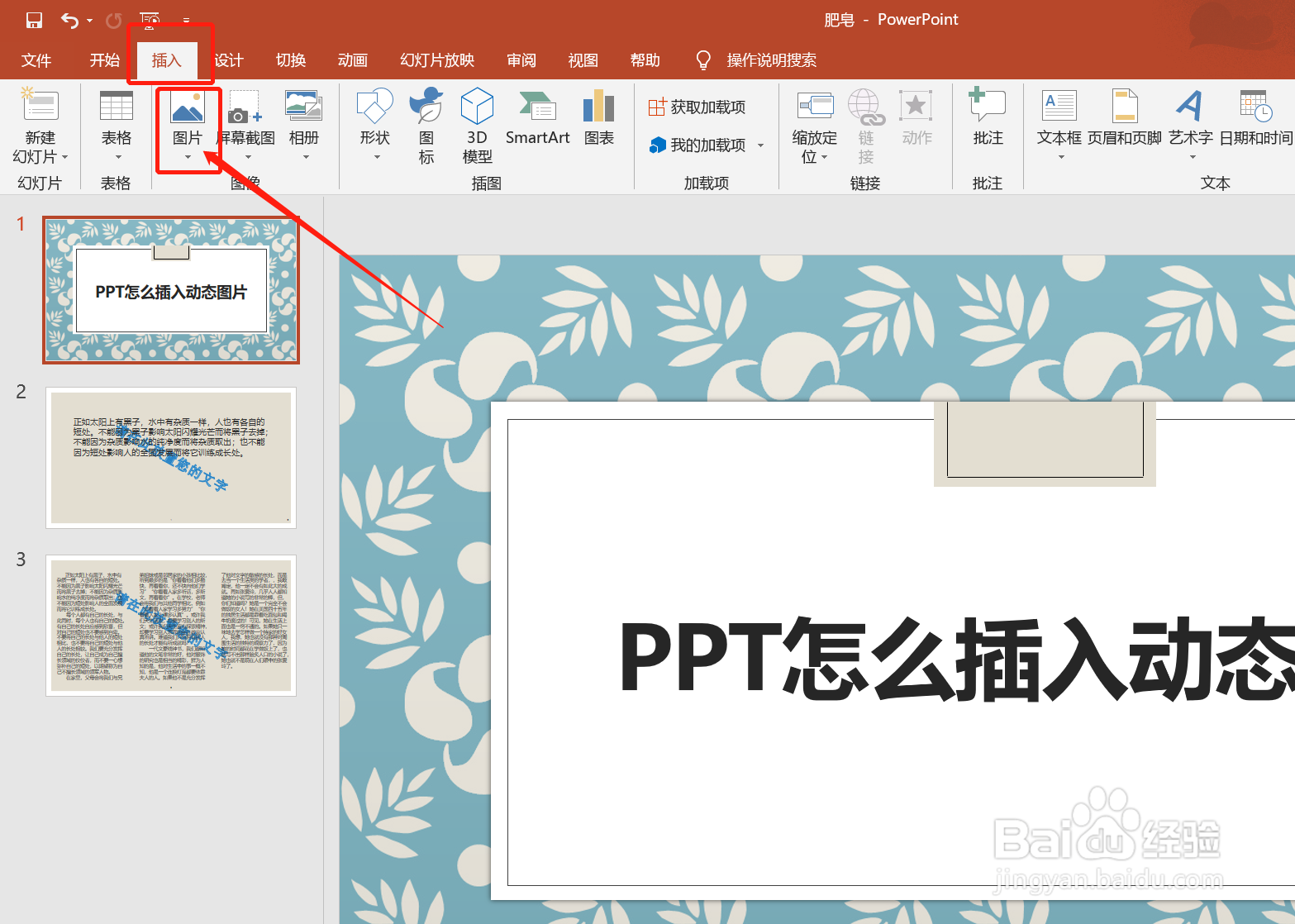 ppt怎么插入动态图片