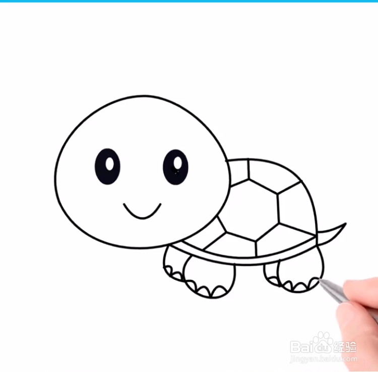 乌龟简易画法怎么画图片