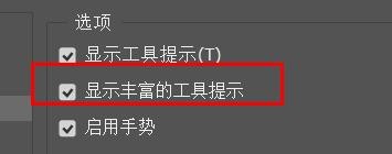 PS显示丰富的工具提示如何开启