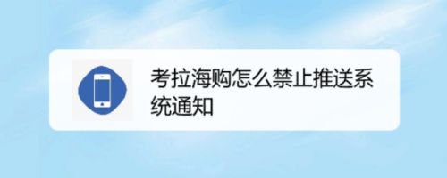 考拉海购怎么禁止推送系统通知