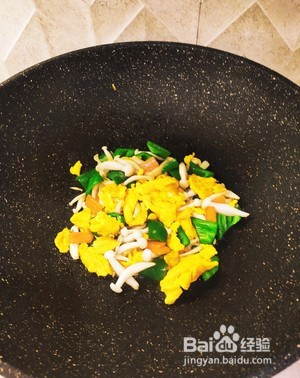 白玉菇炒鸡蛋