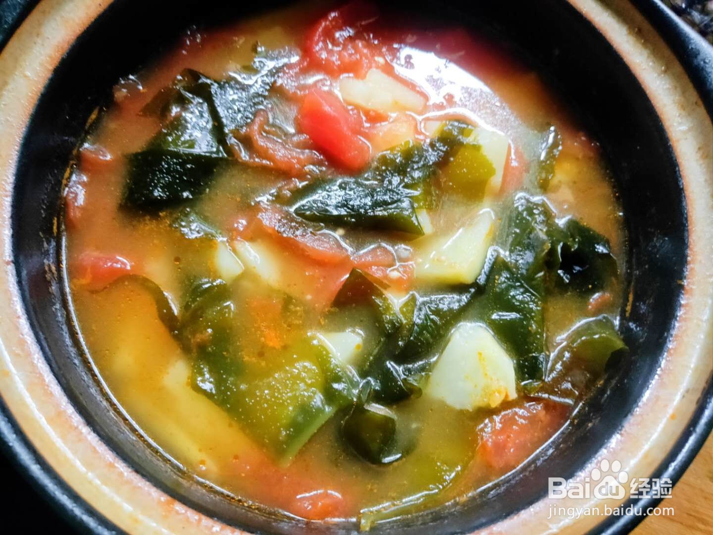 番茄土豆裙带菜煲---初冬怎么吃
