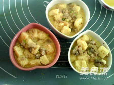 亚麻籽油蘑菇烘蛋土司蒸糕