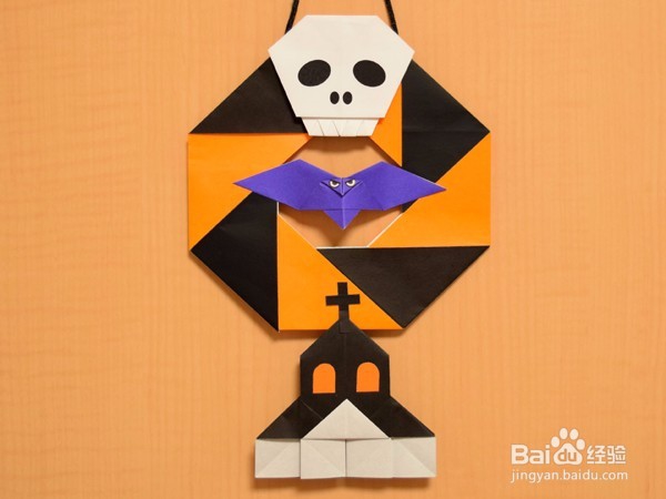 简单折纸 万圣节 骷髅头
