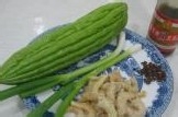 教你做葱油苦瓜海米