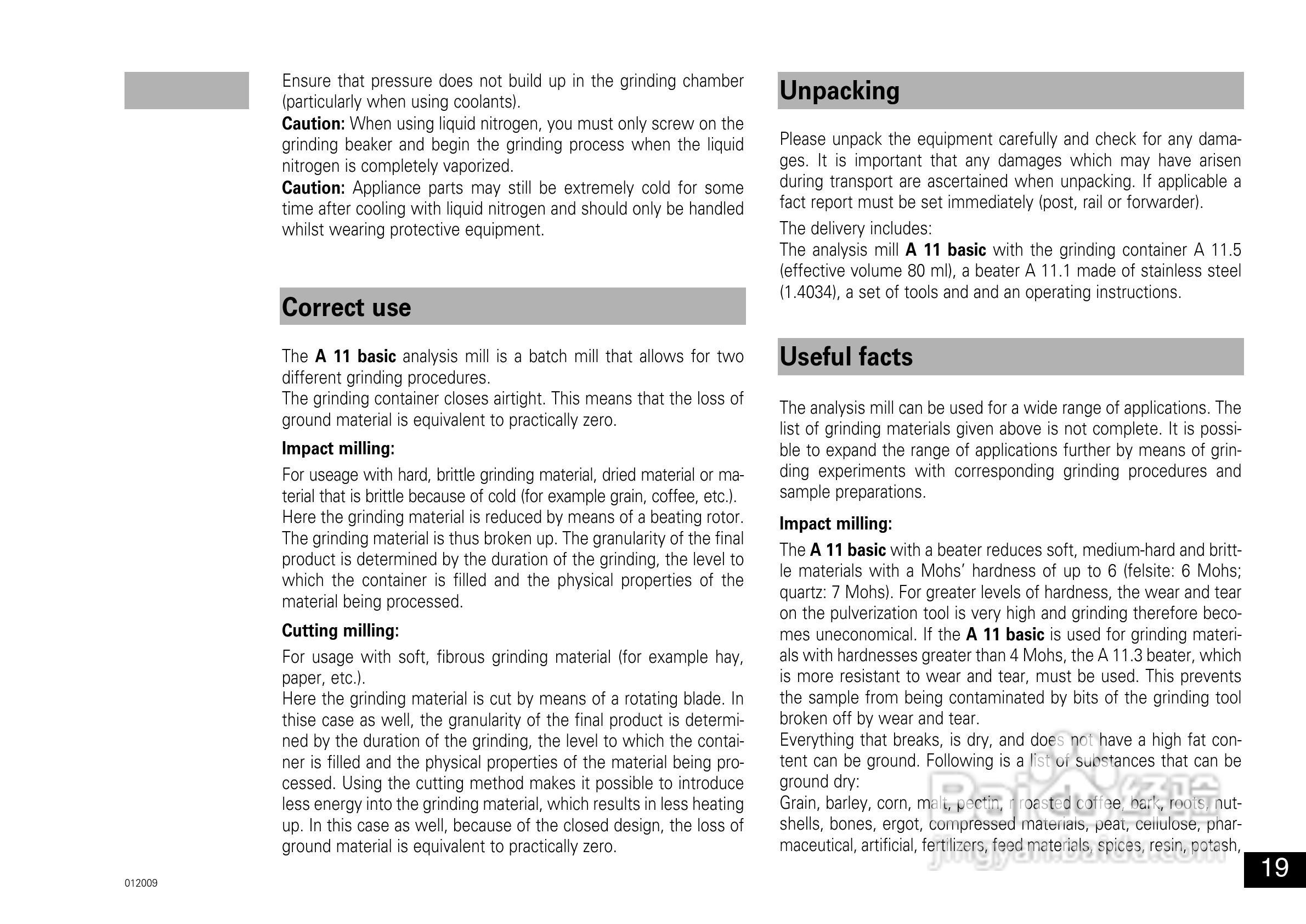 IKA A11分析研磨机使用说明书:[2]