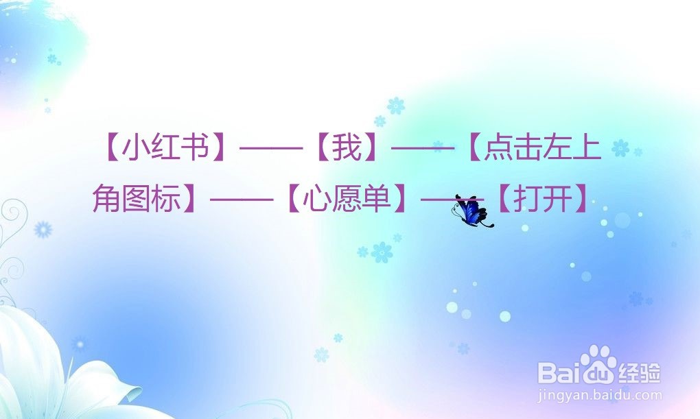 小红书上怎么查看自己的心愿单?