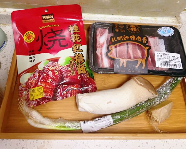 桂花红烧肋排杏鲍菇