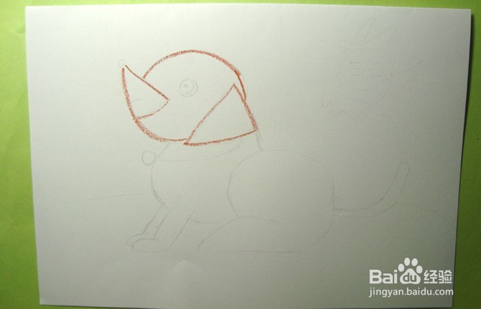 儿童蜡笔画之晒太阳的小泰迪