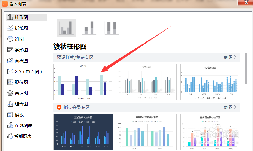 PPT幻灯片中怎么插入图表