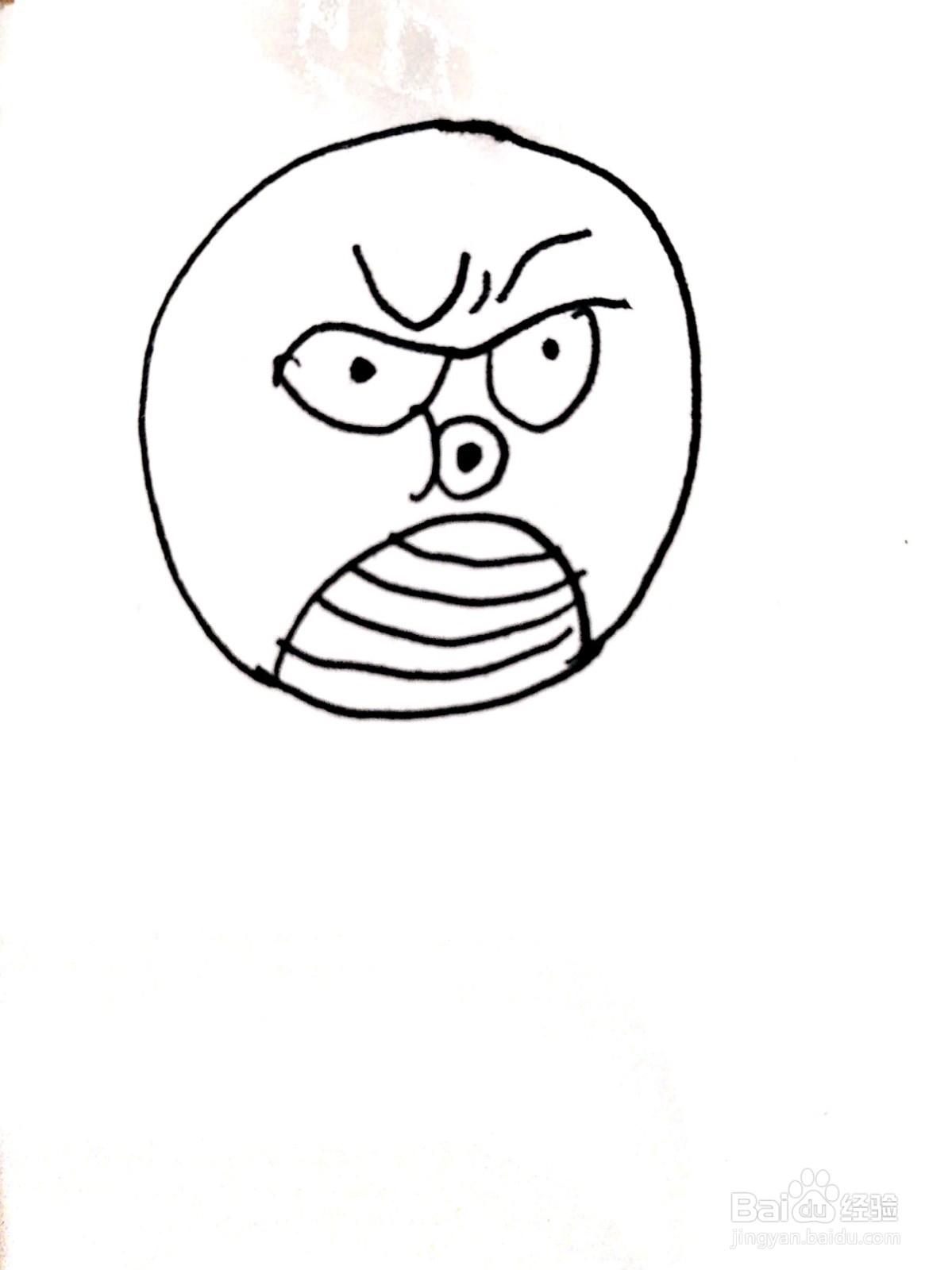 生气的小怪兽线描画怎么画