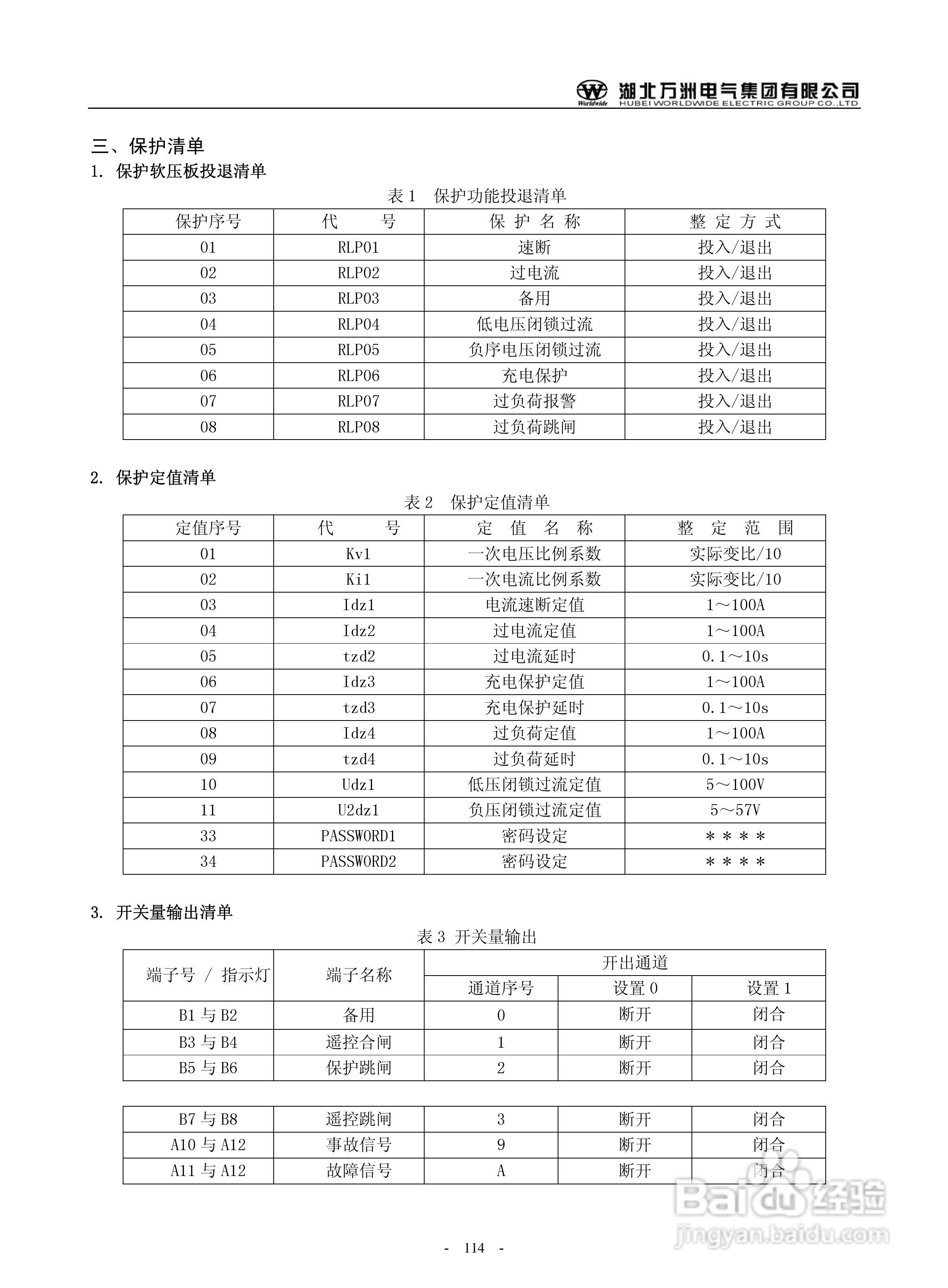 万洲WZB-2671A-5000微机母线绝缘监察装置使用说明书:[12]