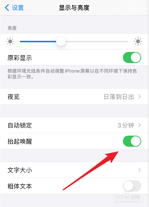 iPhone手机怎么打开抬起唤醒功能