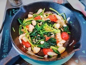 健康养生佳品菠菜扇贝丁奶酪烘蛋的做法
