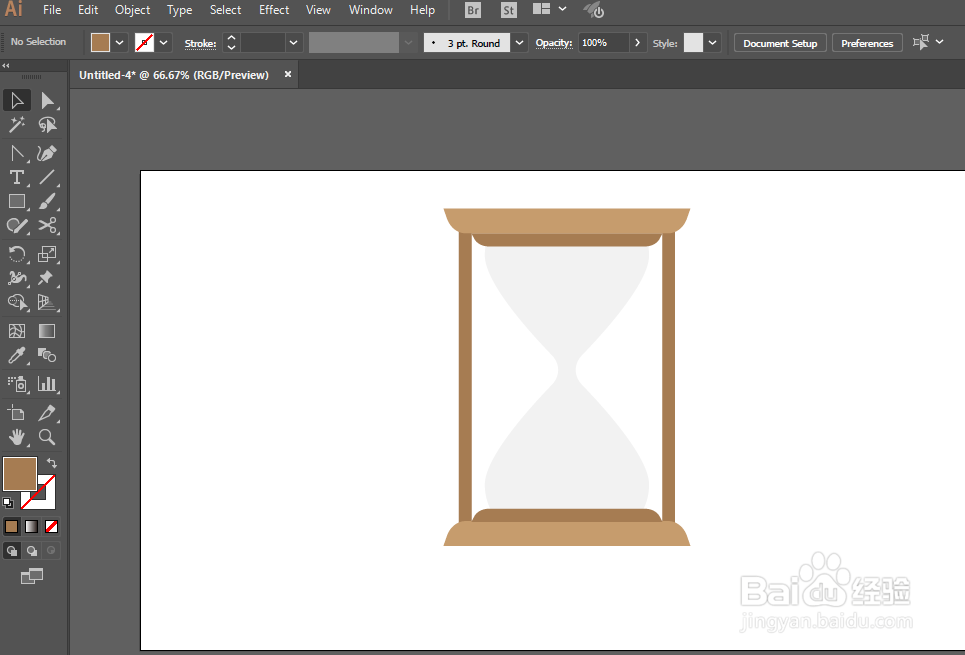 如何用ILLUSTRATOR绘制沙漏