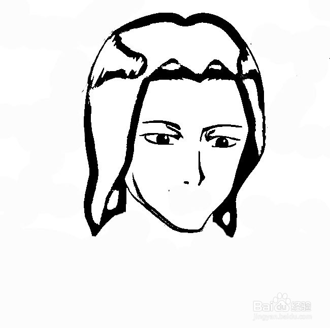 简笔画-如何画Q版人物银魂吉泽的简笔画