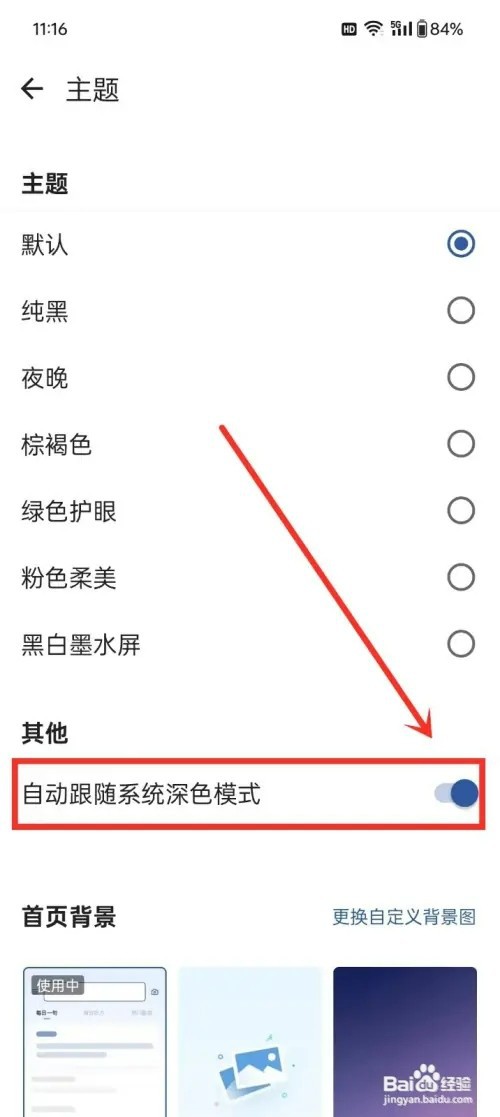 《法语背单词》如何设置深色模式跟随系统