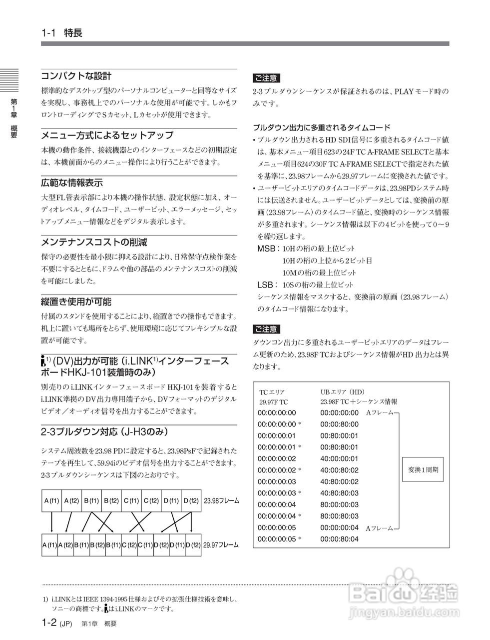 SONY J-H1 J-H3 编辑机说明书:[1]