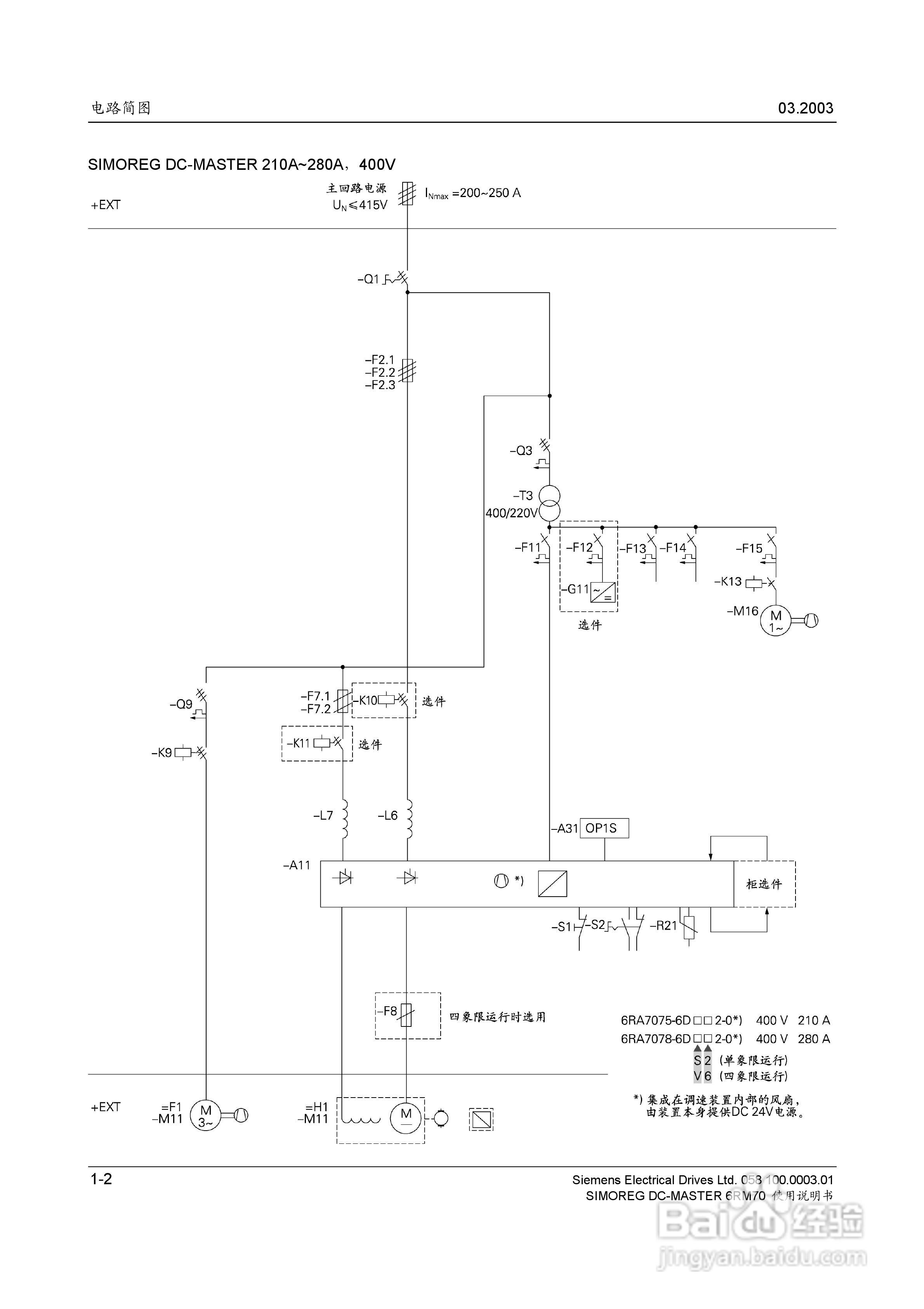 SIMOREG DC-MASTER 6RM70 全数字直流调速柜使用说明书:[1]