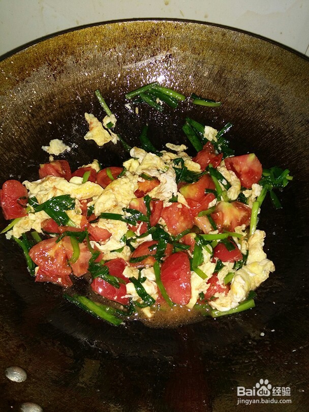 素菜~鸡蛋韭菜烧番茄