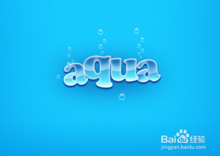 PS制作aqua水晶字效果