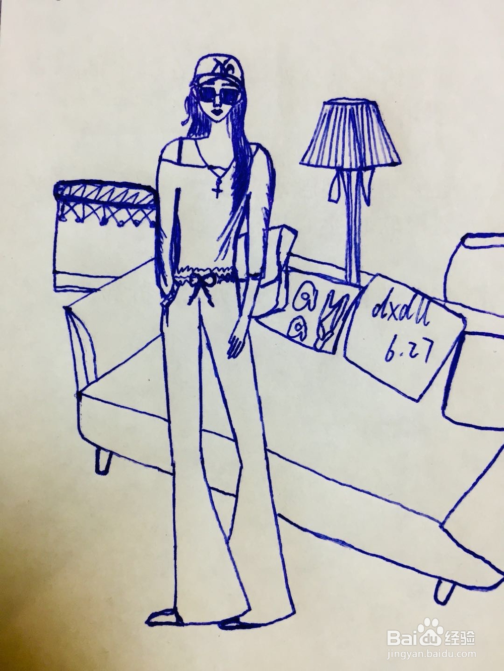 dxdll手绘之时尚的女孩