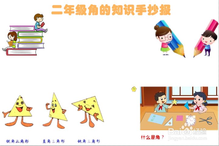 二年级角的知识手抄报