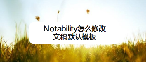 Notability怎么修改文稿默认模板