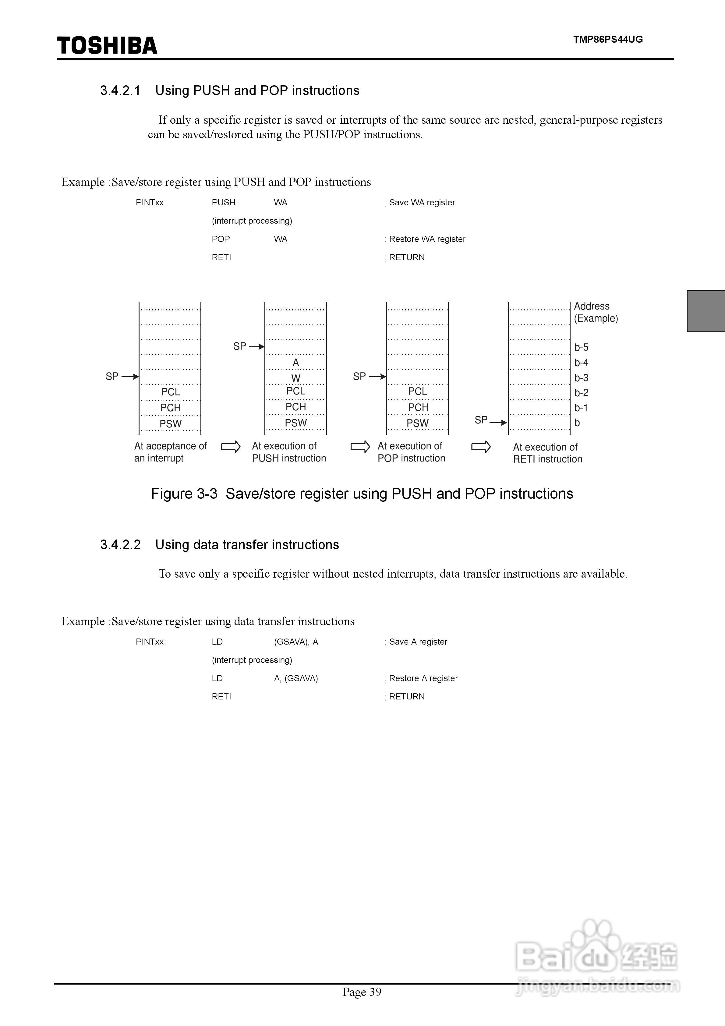 TOSHIBA TMP86PS44UG微处理器说明书:[5]