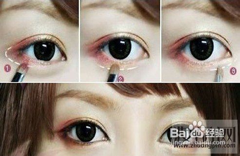 桃花恋爱眼妆画法