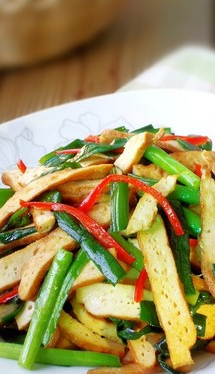 韭菜炒豆干做法