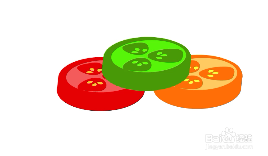 怎样在illustrator中绘制桔子糖小图标