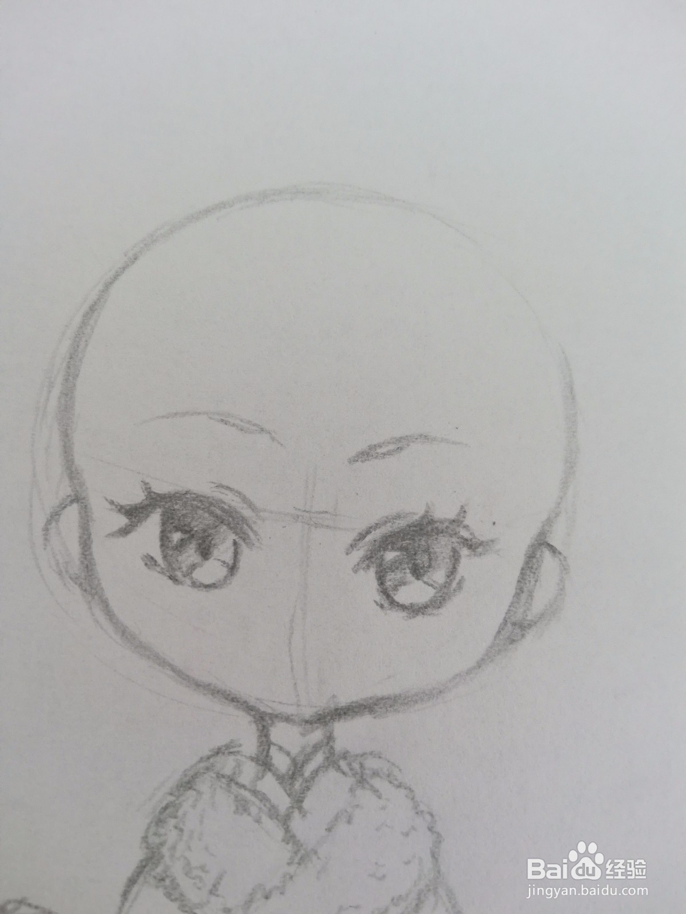 Q版动漫人物脸颊和五官的画法教程