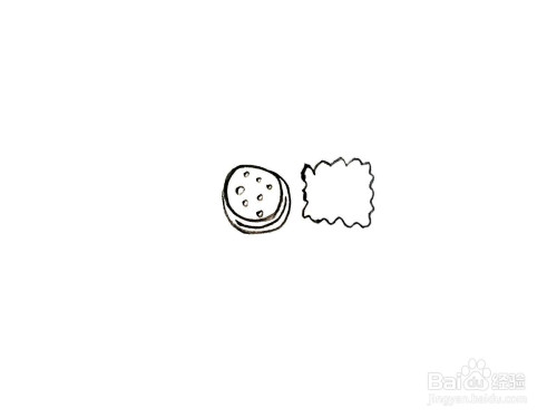 一笔一笔教你画饼干简笔画