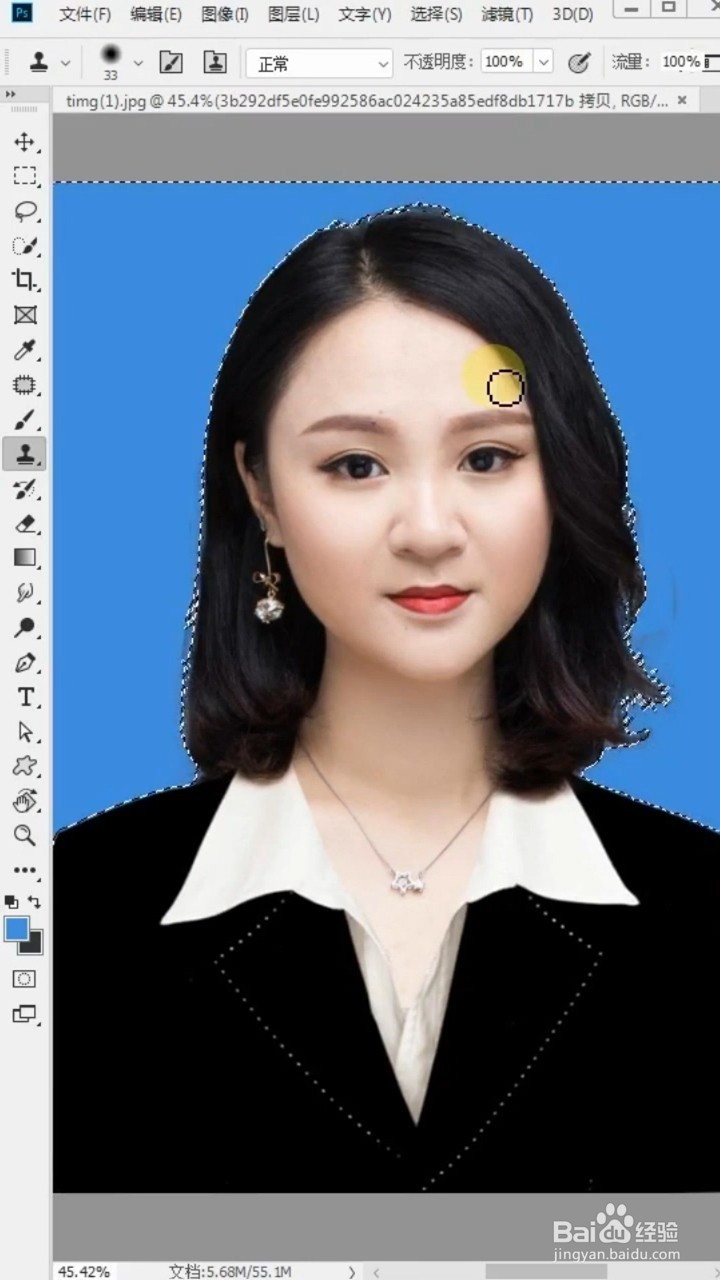 PS制作证件照的方法