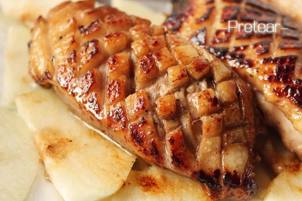 甜梨红酒烤鸭胸