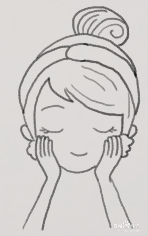 新人打卡#怎么画洗脸的女生