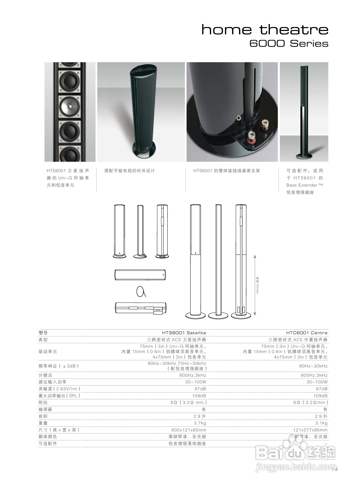 KEF HTC1001.2型家庭影院扬声器说明书:[1]