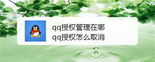 qq授权管理在哪 qq授权怎么取消